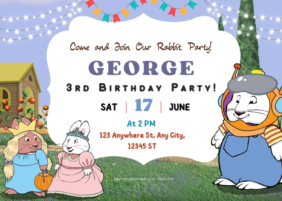 FREE 8+ Max And Ruby Friends Birthday Invitation Templates - FRIDF