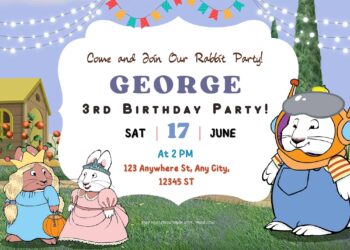 FREE Max And Ruby Friends Birthday Invitation Templates