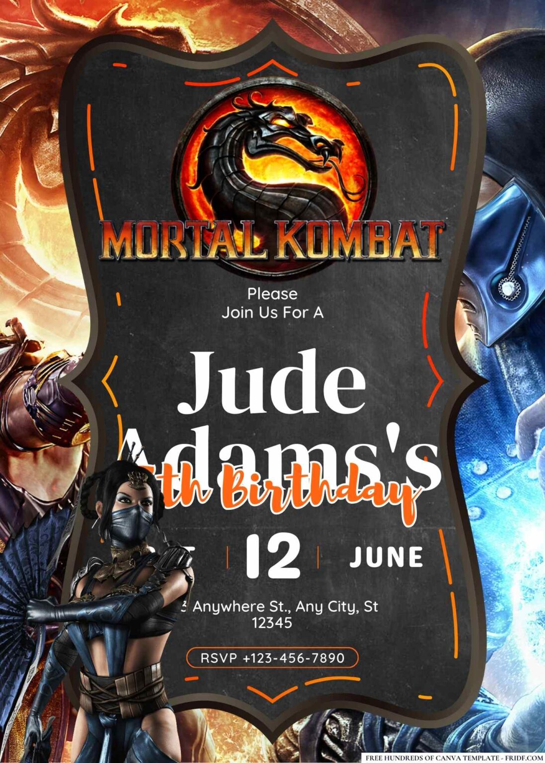 20+ Mortal Kombat Birthday Invitation Templates