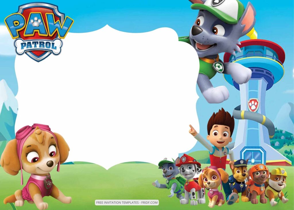 FREE 9+ Rescue Paw Patrol Birthday Invitation Templates - FRIDF ...