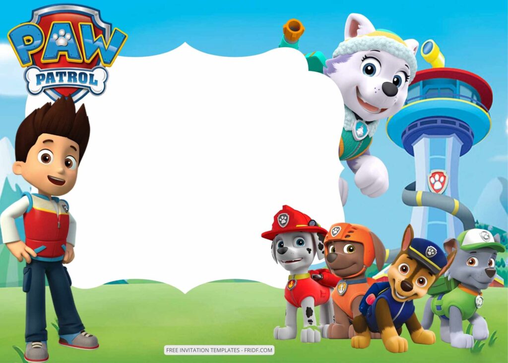 FREE 9+ Rescue Paw Patrol Birthday Invitation Templates - FRIDF ...