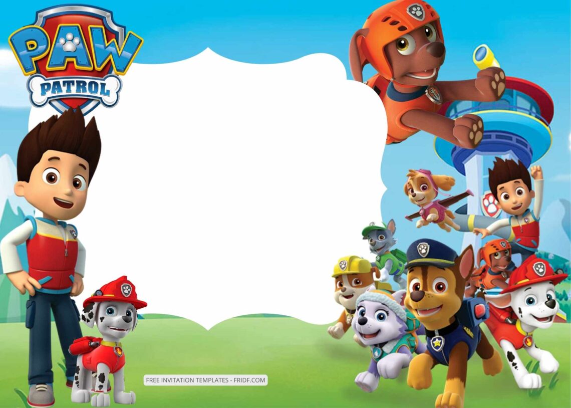 FREE 9+ Rescue Paw Patrol Birthday Invitation Templates