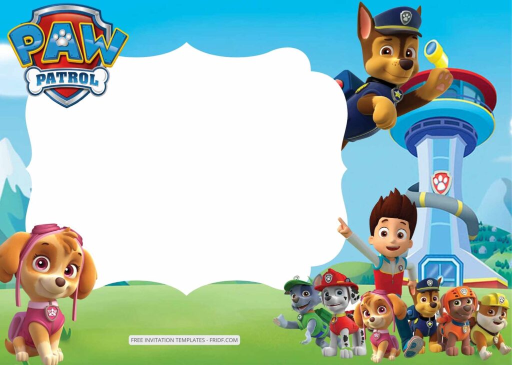 FREE 9+ Rescue Paw Patrol Birthday Invitation Templates - FRIDF ...