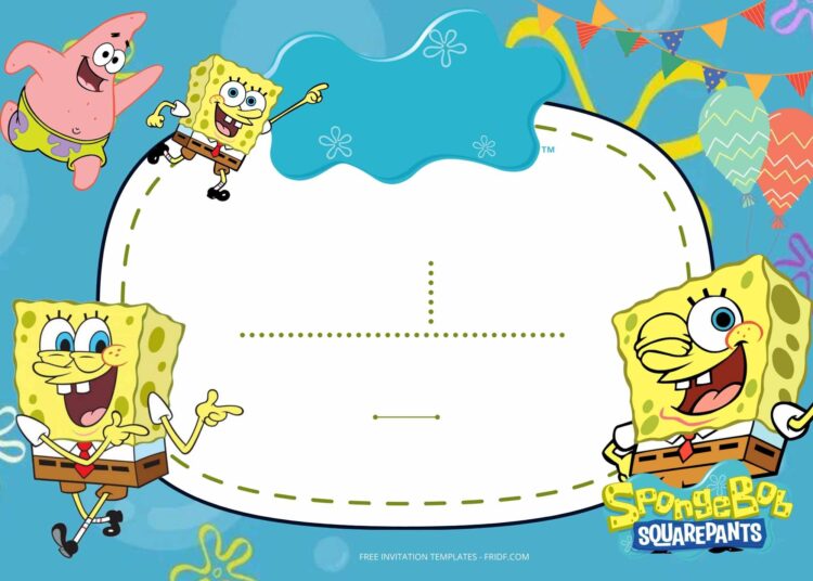 FREE 11+ SpongeBob SquarePants Birthday Invitation Templates - FRIDF ...