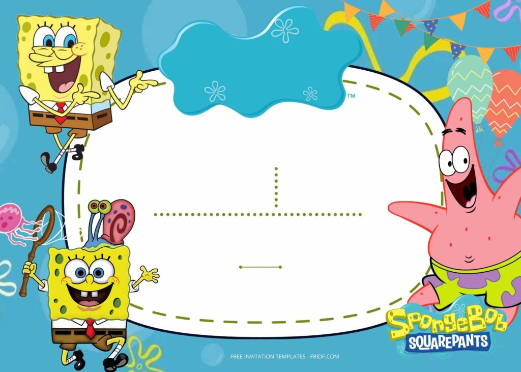 FREE 11+ SpongeBob SquarePants Birthday Invitation Templates - FRIDF ...