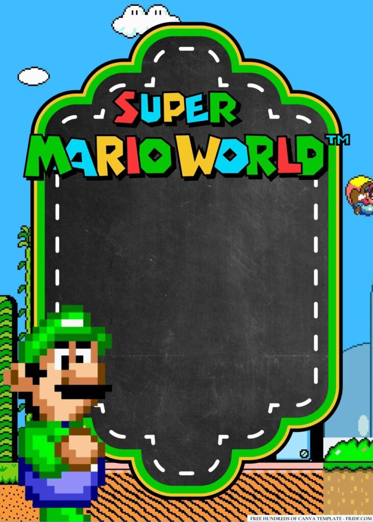 20+ Super Mario World Birthday Invitation Templates