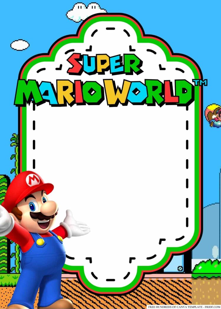 20+ Super Mario World Birthday Invitation Templates