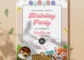(Free Editable PDF) Lovely Animal Crossing Birthday Invitation Templates C
