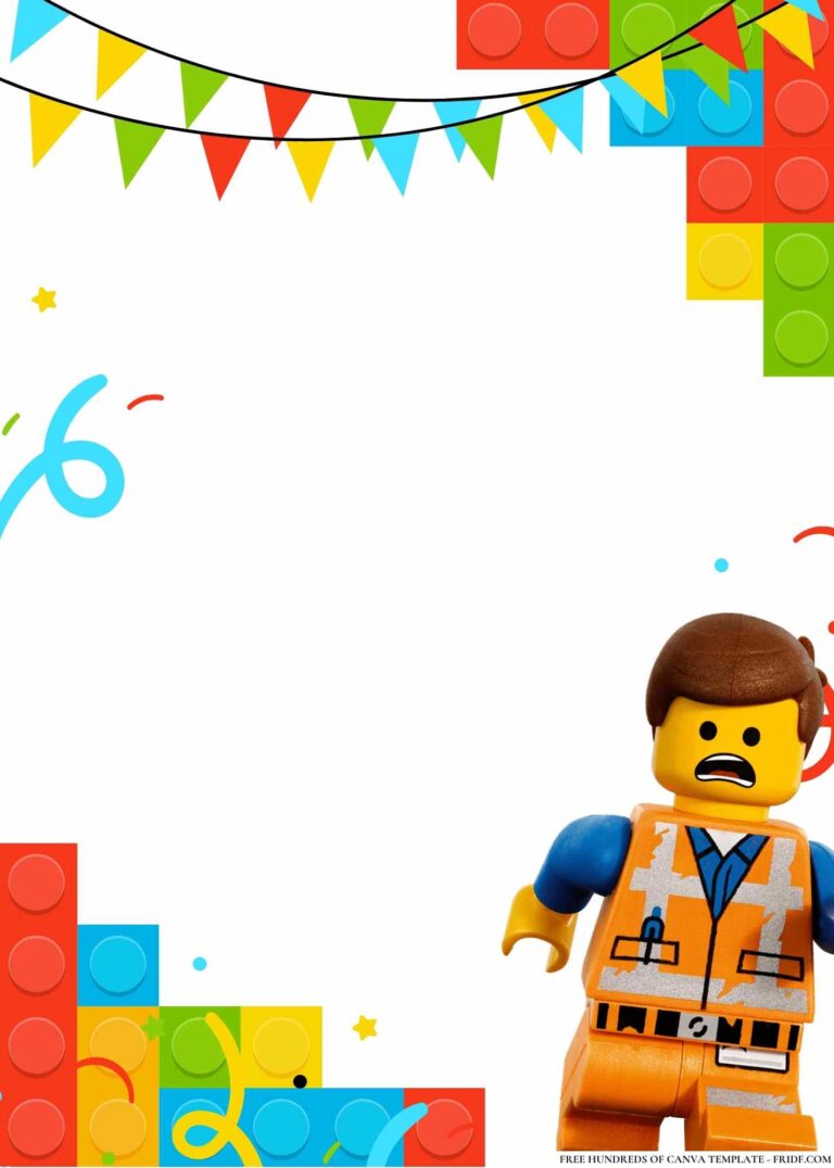 No Brick Walls Here! Free LEGO Birthday Invitations For Your Party - FRIDF