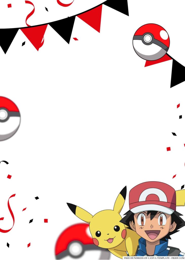 Pikachu Party Time! Electrifying Free Pokemon Birthday Invitations ...