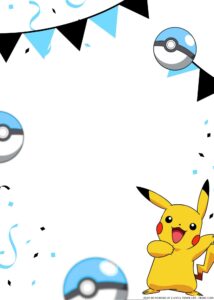 Pikachu Party Time! Electrifying Free Pokemon Birthday Invitations ...