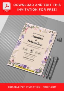 (Easily Edit PDF Invitation) Garden Romance Wedding Invitation G