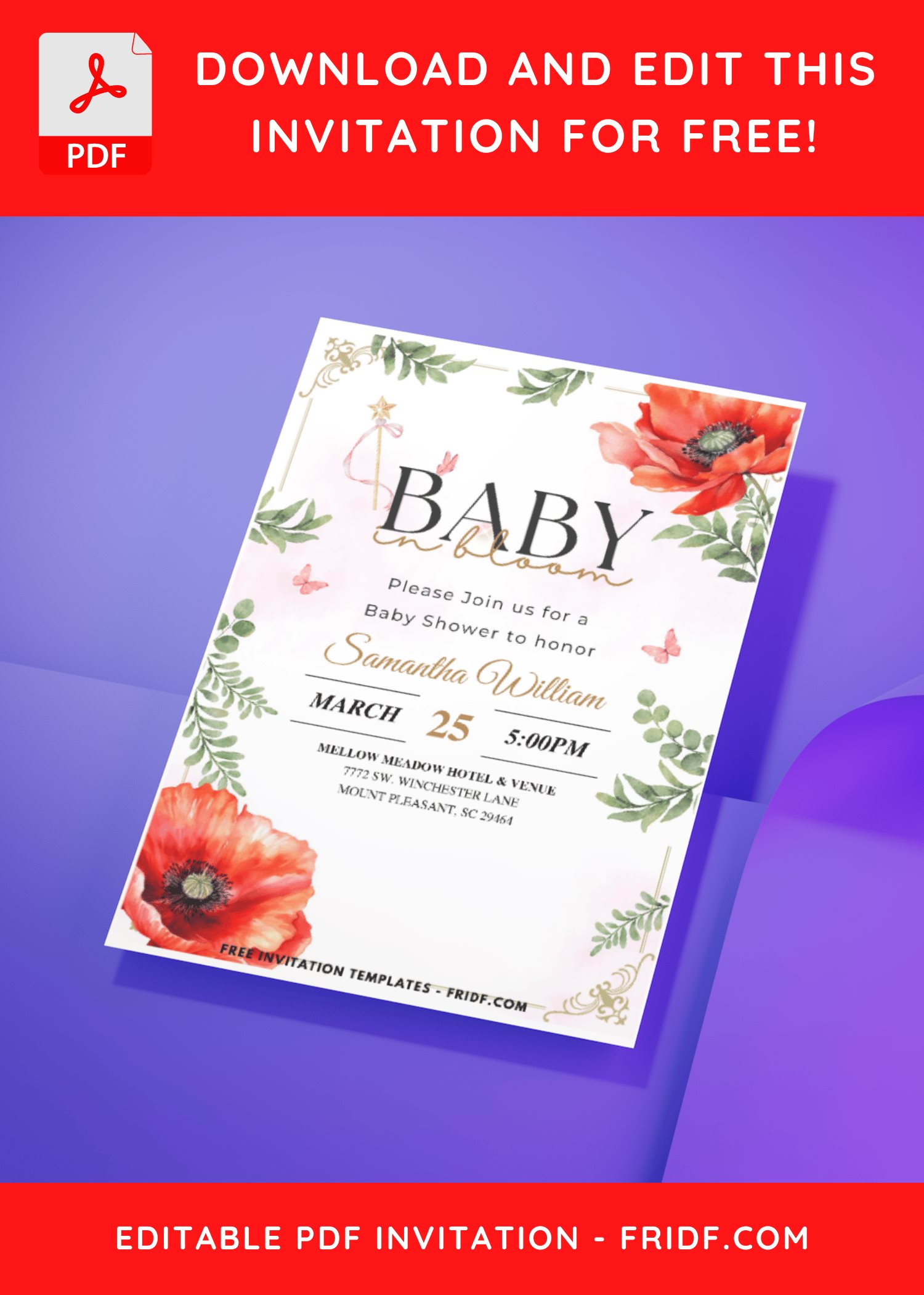 PDF for Baby Shower - FRIDF - Download Free PDF Invitation Templates