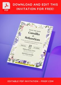 (Easily Edit PDF Invitation) Garden Romance Wedding Invitation H