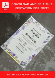 (Easily Edit PDF Invitation) Garden Romance Wedding Invitation I