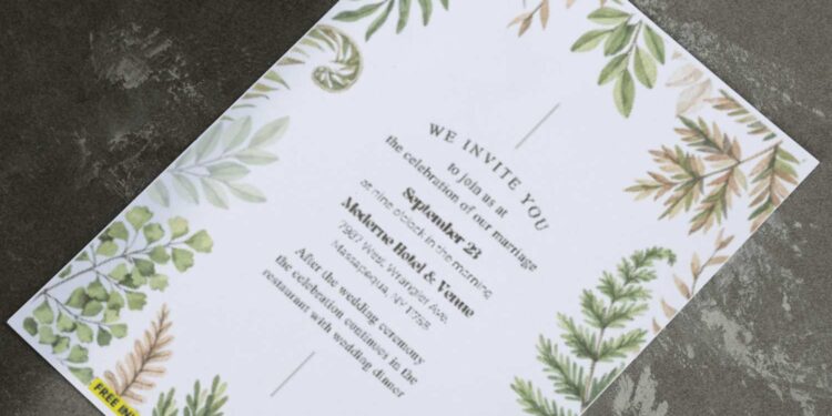 (Easily Edit PDF Invitation) Greenery Vines Wedding Invitation