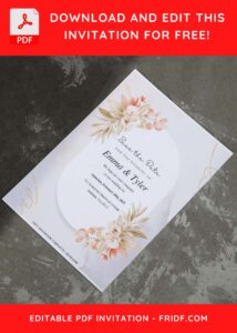 (Easily Editable PDF) Aesthetic Floral And Greenery Wedding Invitation I