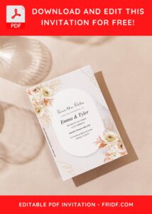 (Easily Editable PDF) Aesthetic Floral And Greenery Wedding Invitation J