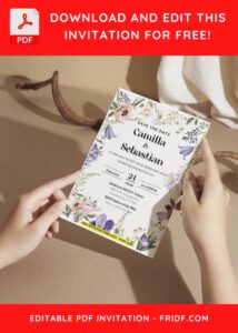 (Easily Edit PDF Invitation) Garden Romance Wedding Invitation A