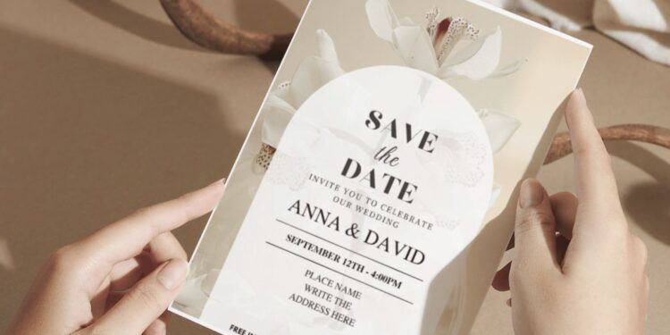 (Easily Edit PDF Invitation) Classy White Orchid Wedding Invitation