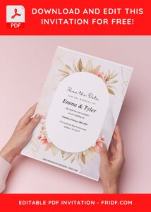 (Easily Editable PDF) Aesthetic Floral And Greenery Wedding Invitation B