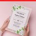 (Easily Edit PDF Invitation) Whimsical Pansy And Jasmine Wedding Invitation H