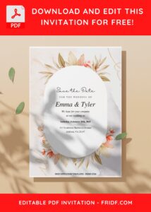 (Easily Editable PDF) Aesthetic Floral And Greenery Wedding Invitation C