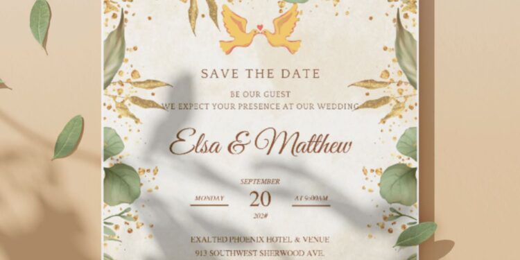 (Easily Edit PDF Invitation) Festive Greenery Wedding Invitation I