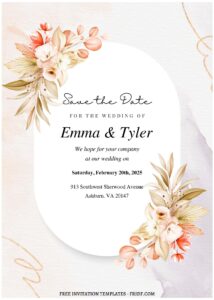 (Easily Editable PDF) Aesthetic Floral And Greenery Wedding Invitation D