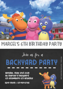 ( Easily Edit PDF Invitation ) Backyardigans Birthday Invitation Templates