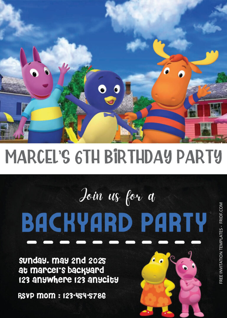 FREE PDF Invitation - The Backyardigans Birthday Invitation Templates ...