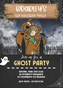 ( Easily Edit PDF Invitation ) Scooby Doo Birthday Invitation Templates