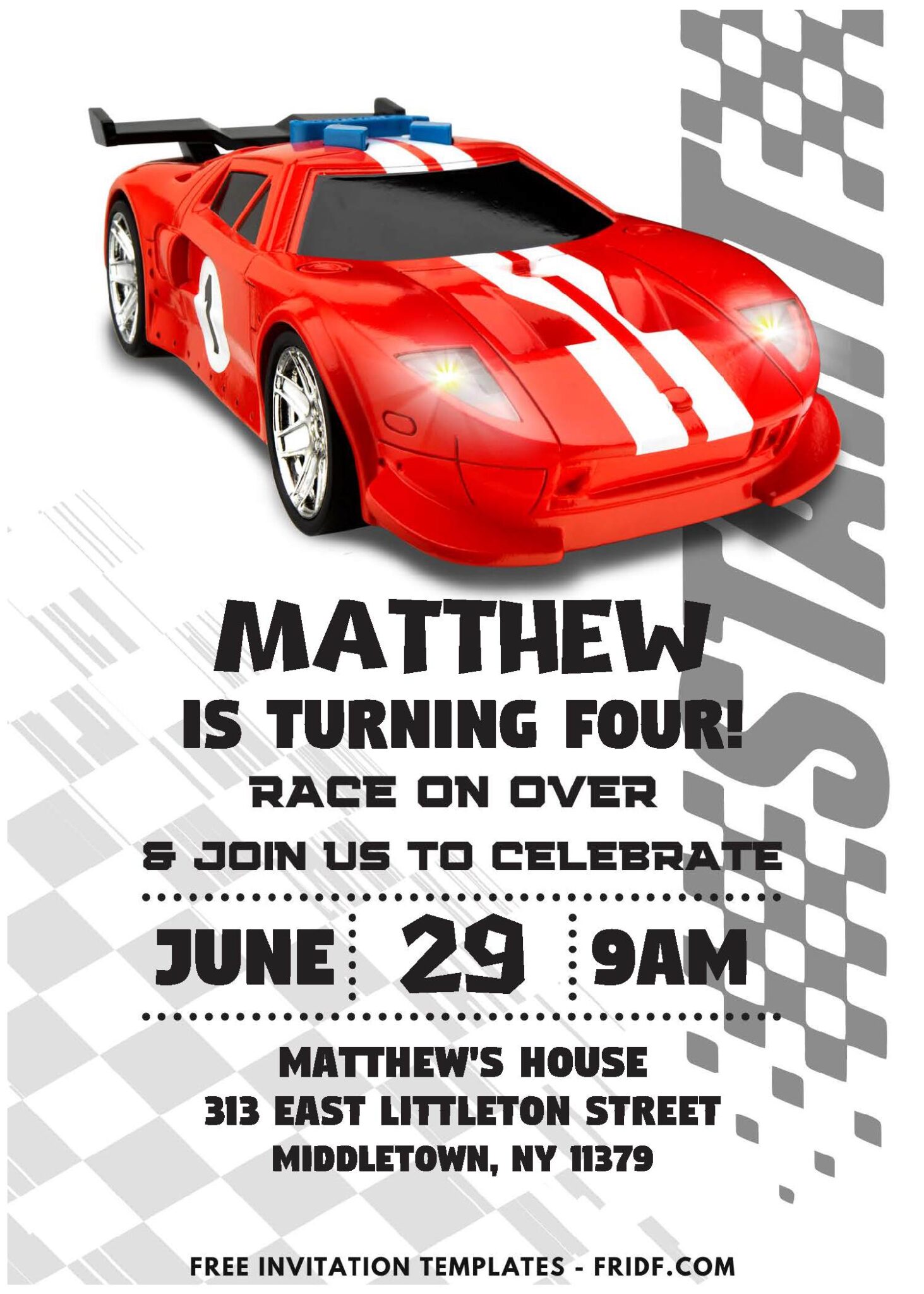 (Easily Edit PDF Invitation) Hot Wheels Showdown Birthday Invitation ...