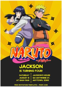 (Easily Edit PDF Invitation) Naruto Ninja Saga Birthday Invitation A
