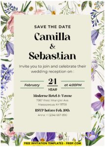 (Easily Edit PDF Invitation) Garden Romance Wedding Invitation D