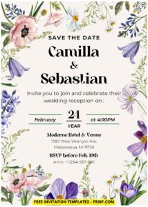 (Easily Edit PDF Invitation) Garden Romance Wedding Invitation E
