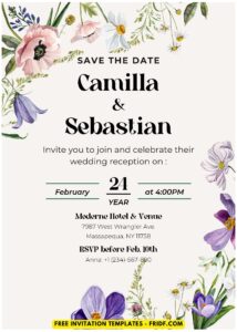 (Easily Edit PDF Invitation) Garden Romance Wedding Invitation F