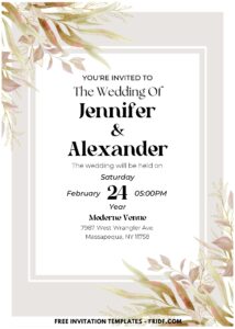 (Easily Edit PDF Invitation) Simply Stunning Rose Wed ding Invitation A
