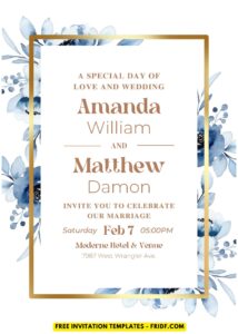 (Easily Edit PDF Invitation) Enchanting Anemone Flower Wedding Invitation J