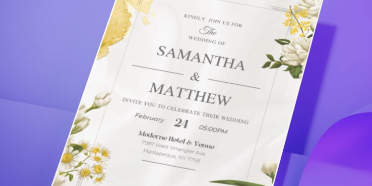 (Easily Edit PDF Invitation) Enchanted Garden Theme Wedding Invitation