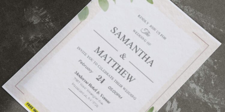 (Easily Edit PDF Invitation) Rustic Foliage Wedding Invitation I