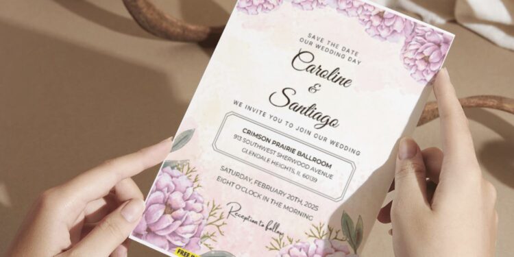 (Easily Edit PDF Invitation) Picturesque Spring Floral Wedding Invitation