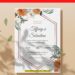 (Easily Edit PDF Invitation) Geometric Peony And Rose Wedding Invitation