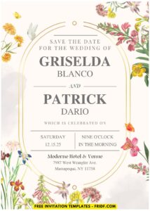 (Easily Edit PDF Invitation) Exquisite Spring Garden Wedding Invitation H