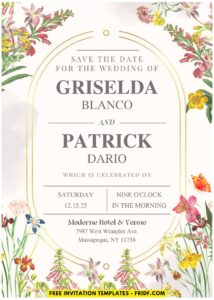 (Easily Edit PDF Invitation) Exquisite Spring Garden Wedding Invitation I