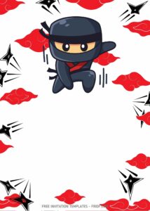 FREE Canva Invitation - Adorable Ninja Birthday Invitation Templates