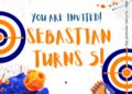 FREE Canva Invitation - Battle Nerf Gun Birthday Invitation Templates