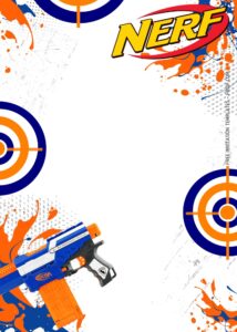 FREE Canva Invitation - Battle Nerf Gun Birthday Invitation Templates