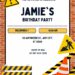 FREE Canva Invitation - Construction Side Birthday Invitation Templates