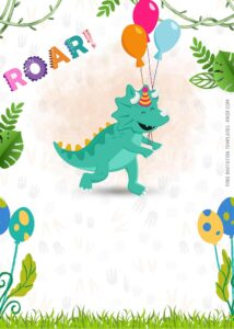 FREE Canva Invitation - Dinosaur Land Birthday Invitation Templates
